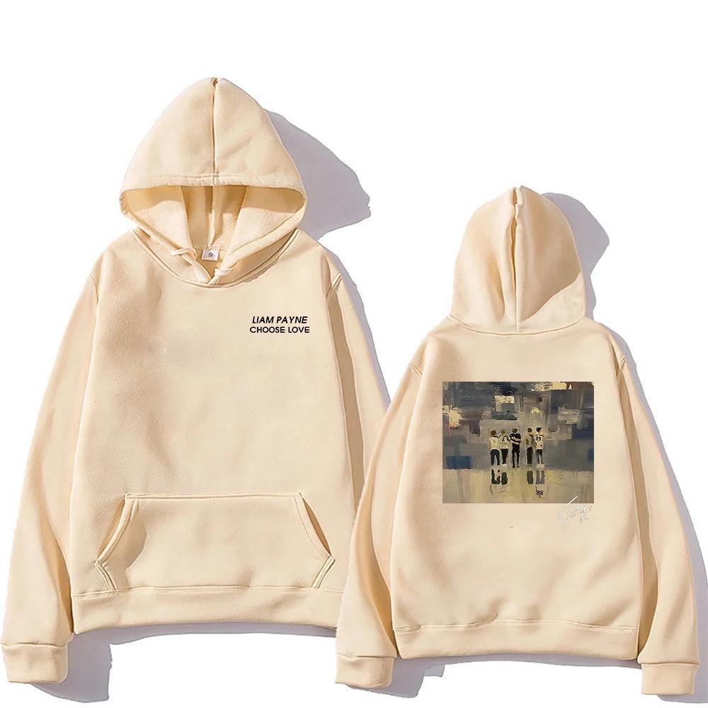 Liam Payne Choose Love Hoodie Women Hoodies Harajuku Aesthetic Unisex Winter Fleece Pullover Sweatshirt Vintage