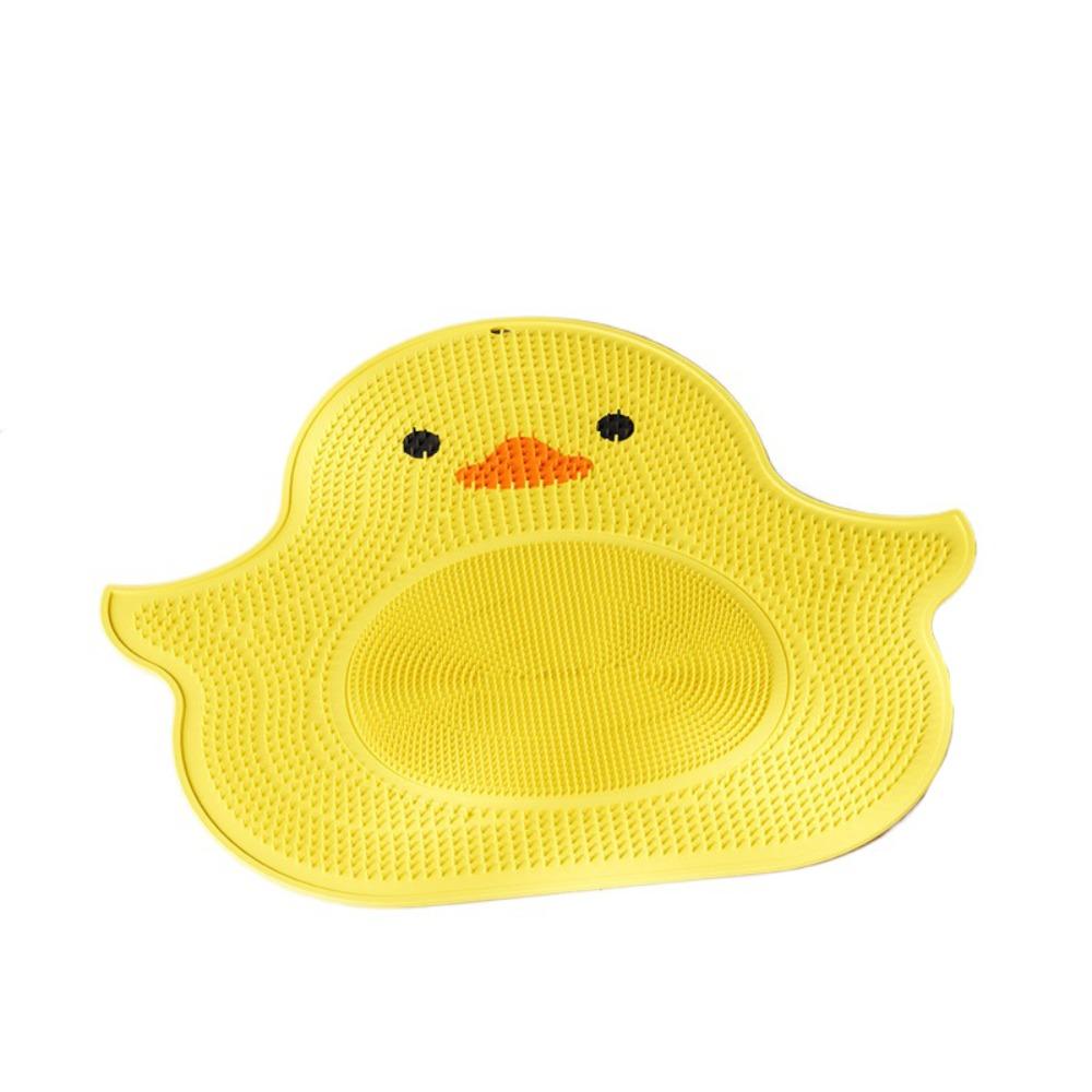With Suction Cups Shower Foot Scrubber Mat Duck Shaped Massage Pad Bathroom Non Slip Pad Washroom