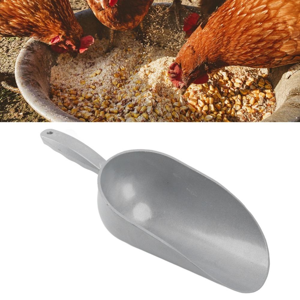 Erosion Resistant Grain Scoop Shovel Silver Multipurpose Feed Scoop Pet Food Scoop Poultry Feed