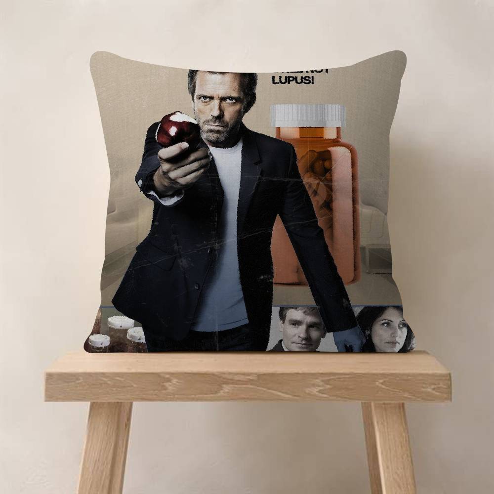 Medical Drama House MD TV Show Pillow Gift Home Office Decoration Bedroom Sofa Car Cushion Cover Case 45x45