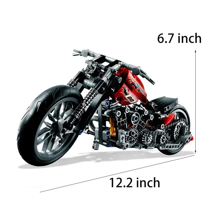 378 PCs Motorcycle Model Educational Technic Building Block Toy for Boy Birthday Gift