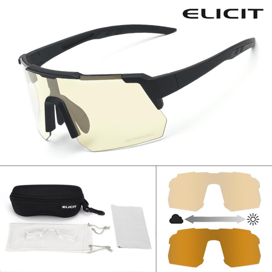ELICIT Outdoor sports glasses for mountaineering and hiking, windproof glasses with photochromic lenses, cycling goggles for men and women