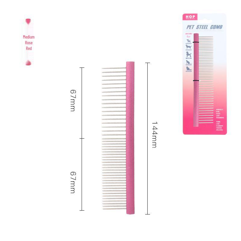 Расческа из стали для удаления колтунов и блох у домашних животных - расческа с густыми зубьями для собак и кошек