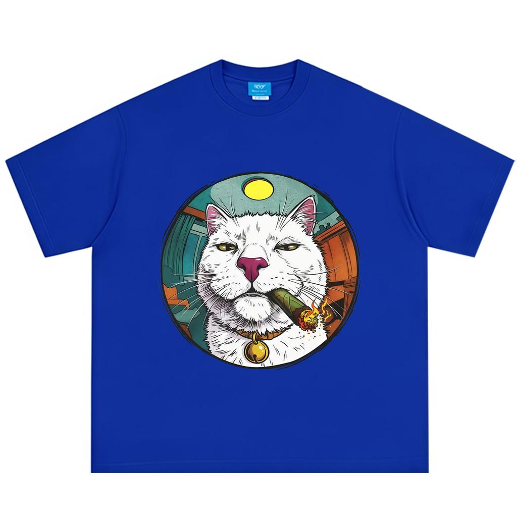 Funny Cat Meme Tshirt Unisex Unisex Fashion Vintage Tshirt Shortsleeved Loose Hiphop Cotton Casual Tshirts Streetwear