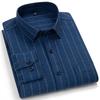 Мужские полосатые рубашки из 100% хлопка Business Casual с длинным рукавом, высокое качество