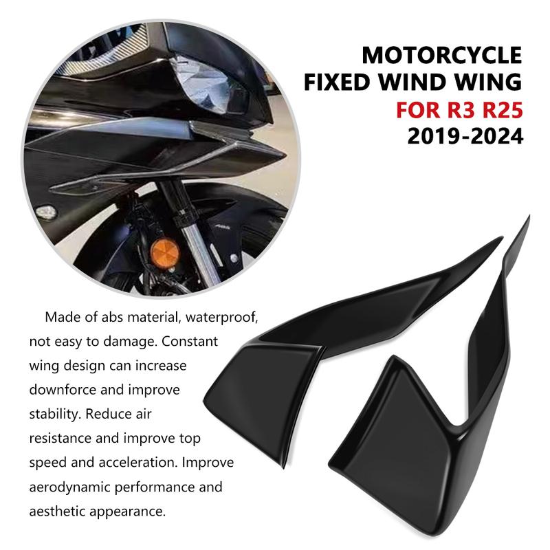 For Motorcycle Downforce Naked Frontal Spoilers Winglet Aerodynamic Wing YZFR3 2025 2024 YZFR25 YZF R3 R25 2025 2019-2024