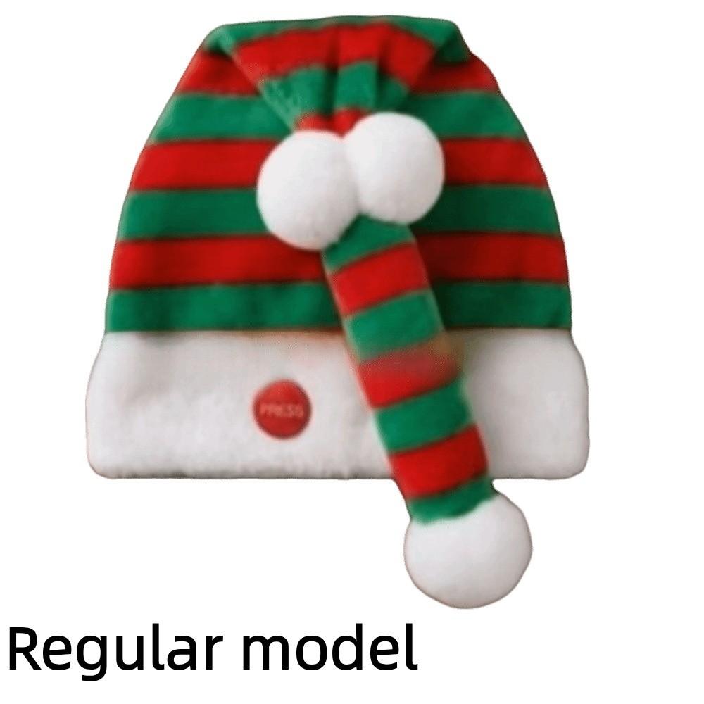 Plush Christmas Hat Electric Swing Moving Santa Hat Novelty Moving Santa Cap New Year