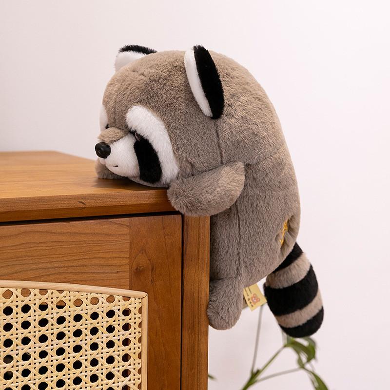 Cartoon Raccoon Plush Doll With Super Soft Material For Baby Playroom