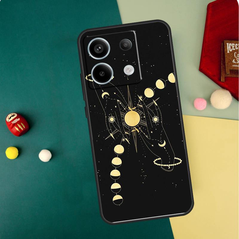 Galaxy Moon Stars Phase Totem Art Case For Xiaomi Redmi Note 14 13 12 11 10 9 15 Pro Plus Redmi 15 14C 13C 10C 12C 15C Funda