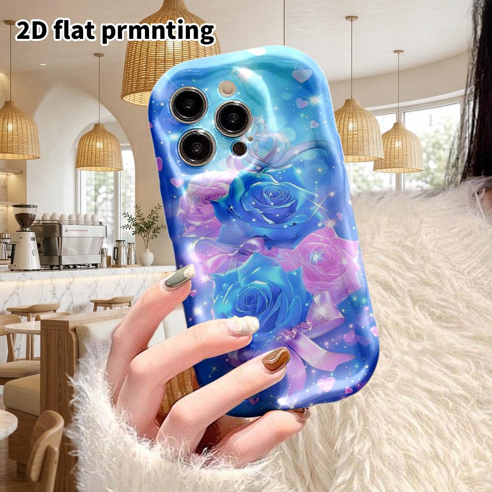 Phone Case: 2D flat design suitable for iPhone 18, 17, 16, 15, 14, 13Pro protective cases, couple style, rose combo, Christmas and Halloween gifts
