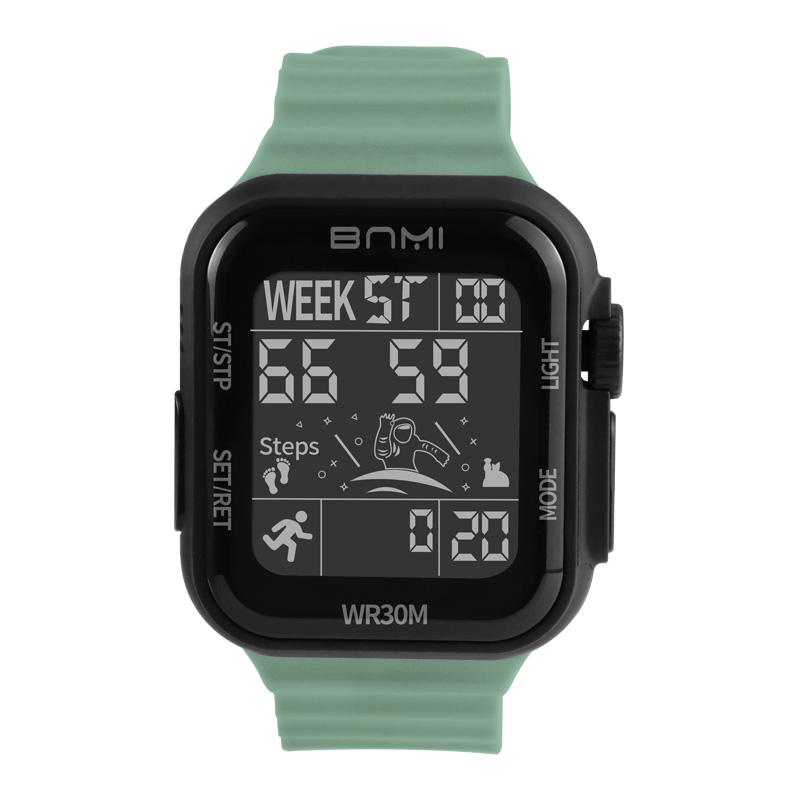 BNMI Original Man Watch Outdoor Sports Multifunctional Waterproof Clock Large Screen Display Students Electronic Digital Watches