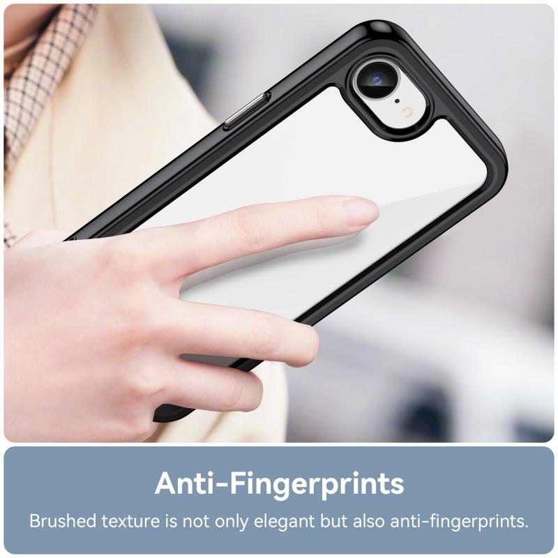 For iPhone 16e Phone Case WANLONFENG XC Series TPU Acrylic Cover with Tempered Glass (Big Lens Hole)