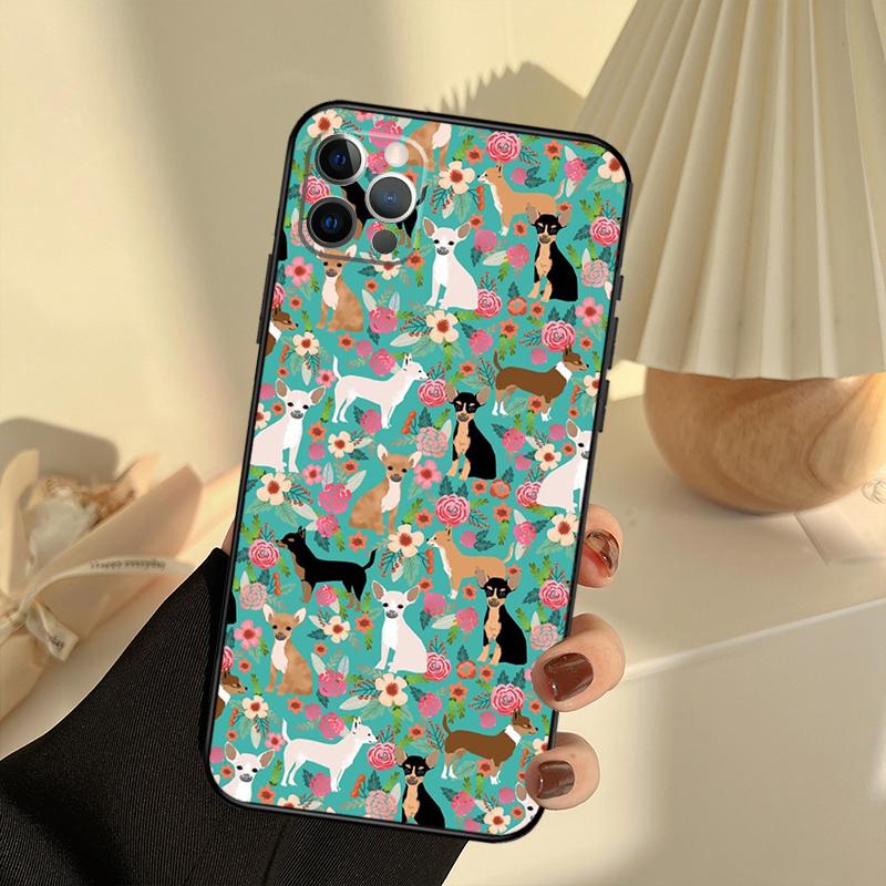 Чехол для iPhone 11 12 13 14 15 16 Pro Max с собакой чихуахуа Чехол для iPhone 13 12 Mini XR X XS Max Plus