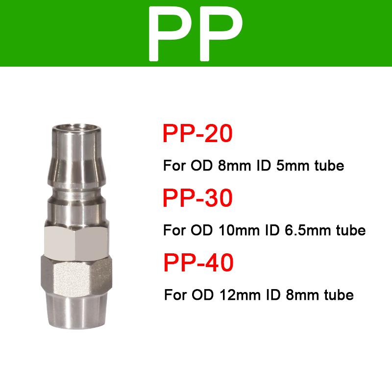 Pneumatic Fitting Quick Coupler Connector Quick Release Fitting Coupling Air Hose Compressor Accessories SP20 PP20 SH20 PH20
