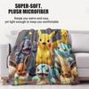 Hot Anime Pokemon Printed Blanket For Office Home Camp Nap Leisure Blankets Birthday Gifts Multifunctional Universal Blanket