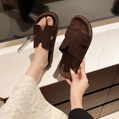 Французская платформа Boken однословные тапочки женская уличная обувь 2025 лето новый сказочный стиль модные универсальные повседневные тапочки