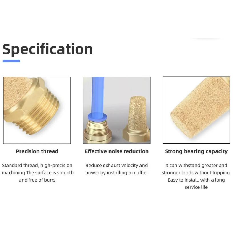 Brass Pneumatic Air Filter Muffler BSL BSLM Quick Release Coupler for Air Compressor Pump 1/4" 1/8" NPT