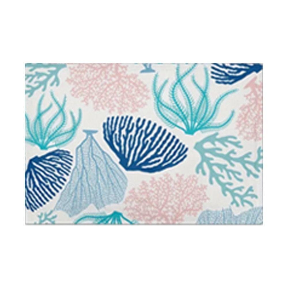 Seashells Linen Placemat Anti Slip Tableware Pad Summer Beach Placemat Table Decoration