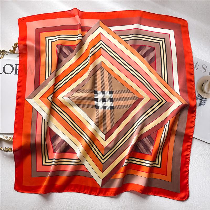 70 * 70cm New Silk Small Square Scarf For Women'S Neck Protection Professional Scarf Versatile Hair Tie Headscarf Scarf