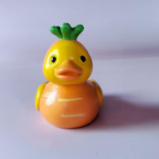 Vegetable Duck Statue Cartoon Corn Carrot Eggplant Cabbage Duck Resin Figurine Home Office Desktop Decoration Ornament