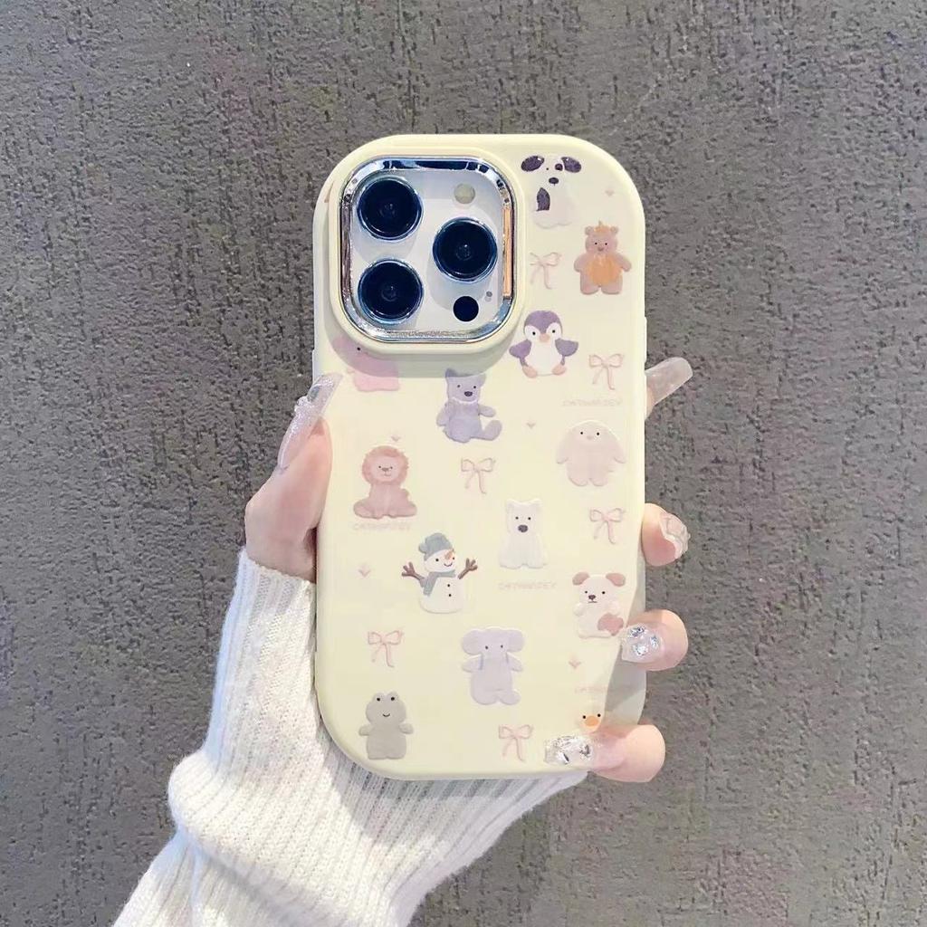 Снеговик Подходит для Apple 16 IPhone Анимация 15plus Креативный 14 Силиконовый Мягкий Чехол 13 Чехол для Мобильного Телефона 12promax