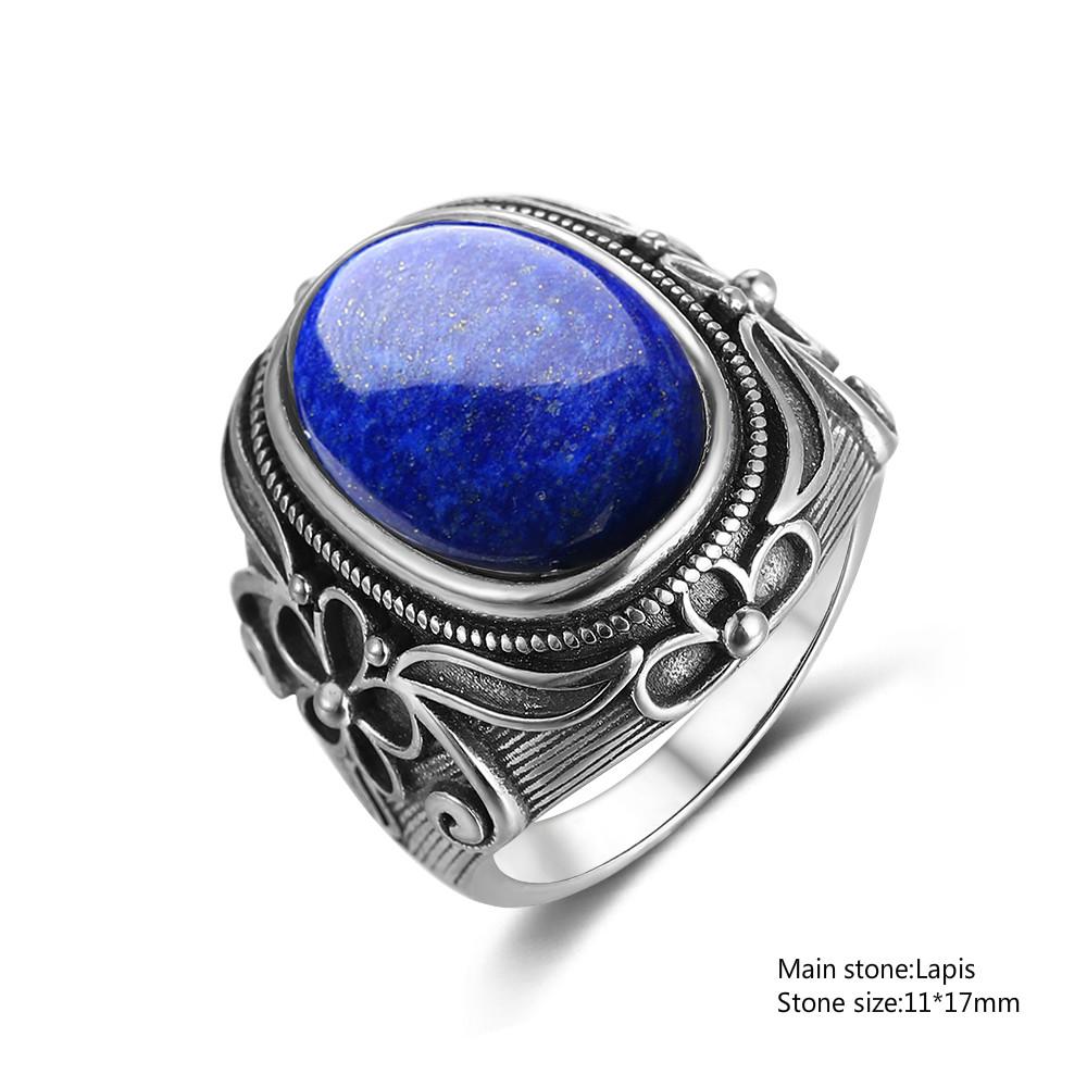 Кольцо Charm Noble 100% 925 пробы из серебра 10x14 мм с лазуритом, обручальное кольцо для девушки, женщины, на годовщину, день рождения, подарок