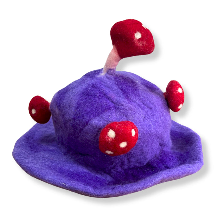 Felted Mushroom Hat – Dreamy Purple Haze