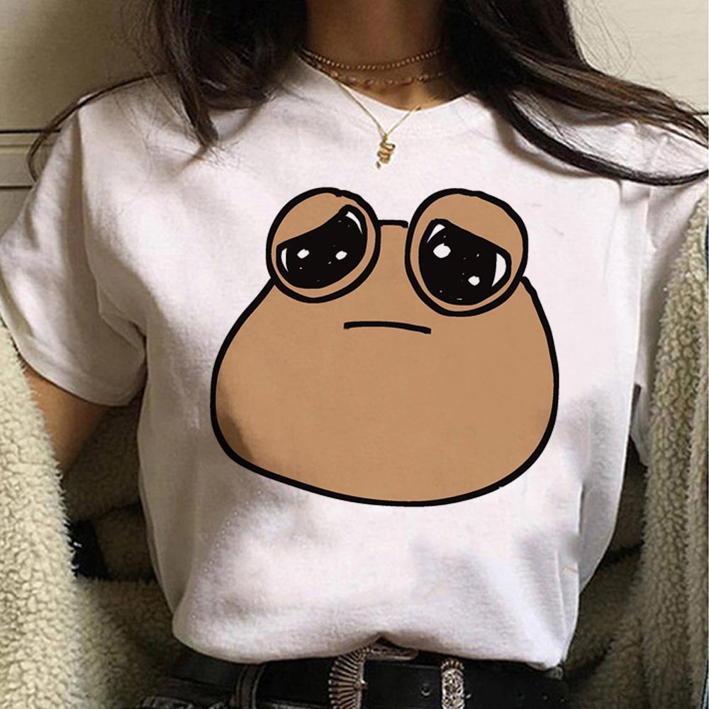 Pou Tee женская уличная одежда манга харадзюку футболка девушка комикс аниме одежда