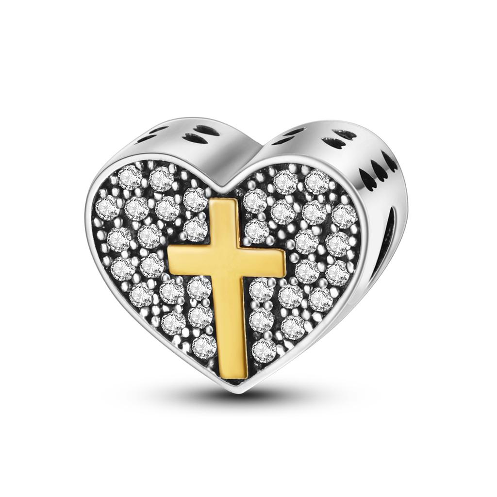 Бусины Медные В форме Сердца Подходят для Оригинального Шарм-Браслета Сделай Сам Для Женщин Модная Бижутерия