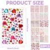 22 Sheets Gem Sticker for Crafts Self Adhesive Rhinestone Jewel Sticker DIY Craft Supplies for DIY, Scrapbooking,Card Making