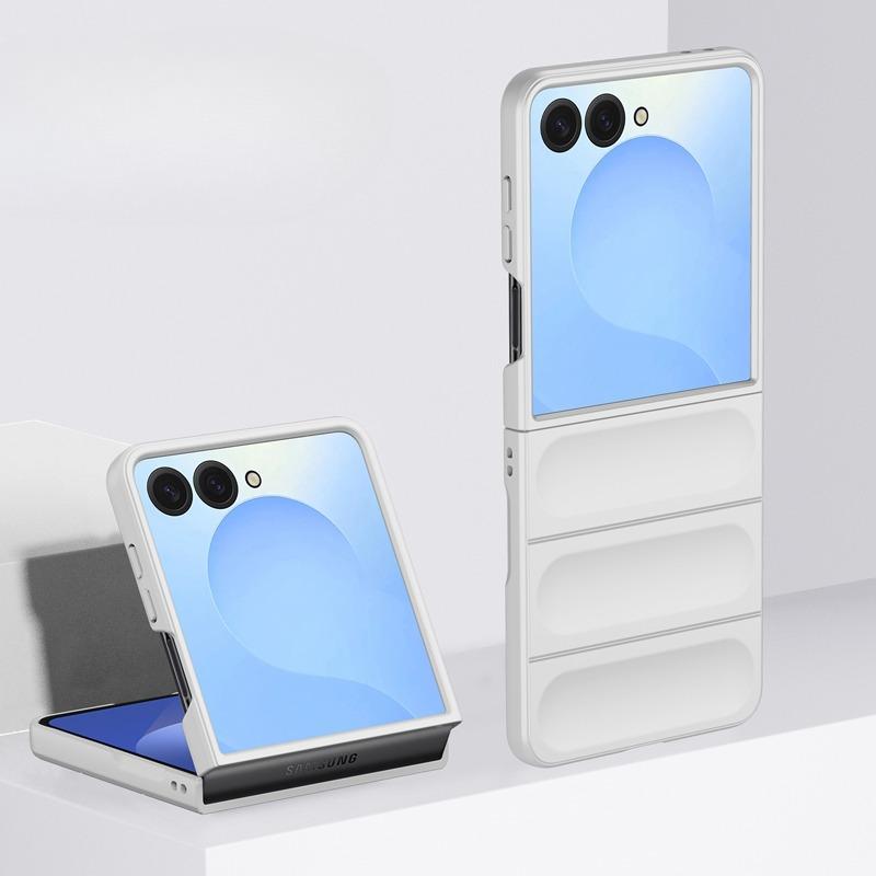 Роскошный Чехол для Телефона Samsung Galaxy Z Flip 8 7 6 5 4 Flip 7FE с Узором Волна, Цветной, TPU+PC, Ощущение Кожи, Ударопрочный Защитный Чехол