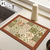 Quick Drying Dish Mat Printed Kitchen Tableware Coffee Draining Pad Dinnerware Cup Bottle Placemat Super Absorbent CoffeeMats