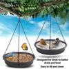 Hanging Hummingbird Bath Metal Bowl with Rust-Proof Chain Durable Construction Easy To Install Garden Hummingbird Food Feeder