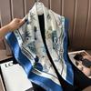 New 91cm large square scarf simulation silk elegant high-end decorative shawl women's silk scarf fashionable versatile professional scarf