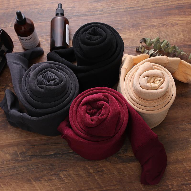 Женские осенне-зимние бархатные толстые однотонные теплые леггинсы с обнаженными ногами, артефактная верхняя одежда