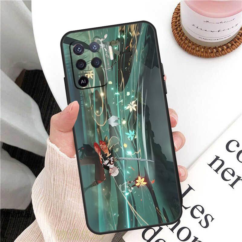 Genshin Impact Kaedehara Kazuha Case For Oppo A18 A74 A57 A17 A77 A38 A58 A78 A98 A54 A94 A80 A60 A40 A96 A76 A16 A15 A5 Pro