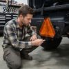 Комплект крепления предупреждающего треугольника для медленно движущихся транспортных средств (SMV) для UTV с отражающим треугольником, адаптер с расстоянием между болтами 6 дюймов для крепления к фаркопу 2 дюйма,