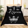 Современный пододеяльник King Crown Twin Black Pink Комплект постельного белья для женщин и взрослых Пара Одеяло Покрывало для девочек День святого Валентина Одеяло Покрывало