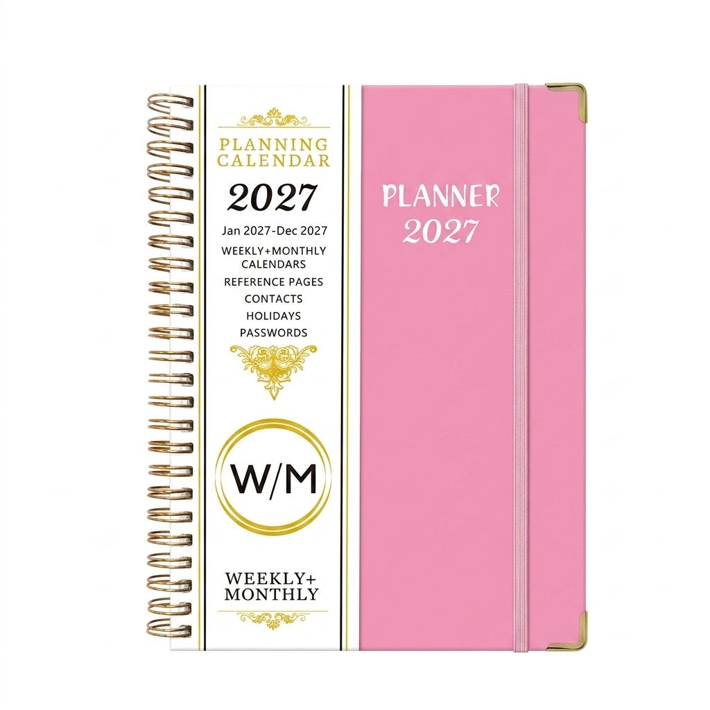 1pc Weekly Monthly Planner Professional Hardcover Spiral Notebook for Office Study Meeting Daily Scheduling Durable Journal