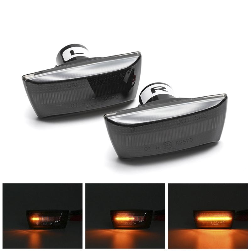 Smoked Lens Waterproof LED Side Fender Marker Lamp Flowing Turn Signal Light For Cadillac BLS 2005-2009 CTS 2008 2009 2010-2013