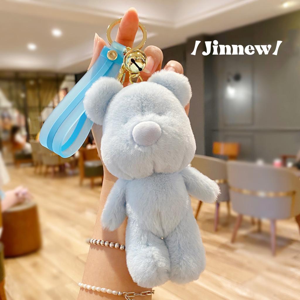 Colored Delightful Candy Plush Bear Keychain Cute Cartoon Pendant For Stylish Girls