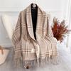 Scarf Female Winter Korean Version of Everything with British Classic Checker Thickened Students Autumn Warm Winter Male Neck