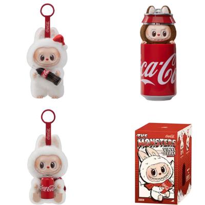 POP MART Мягкая виниловая фигурка Лабубу из серии "Монстры Coca-Cola", набор "Surprise Shake", в одной загадочной коробке.