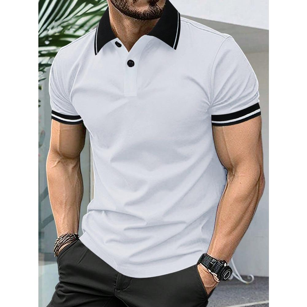 Мужская рубашка Manfinity Homme в полоску с короткими рукавами и деловым воротником, летняя