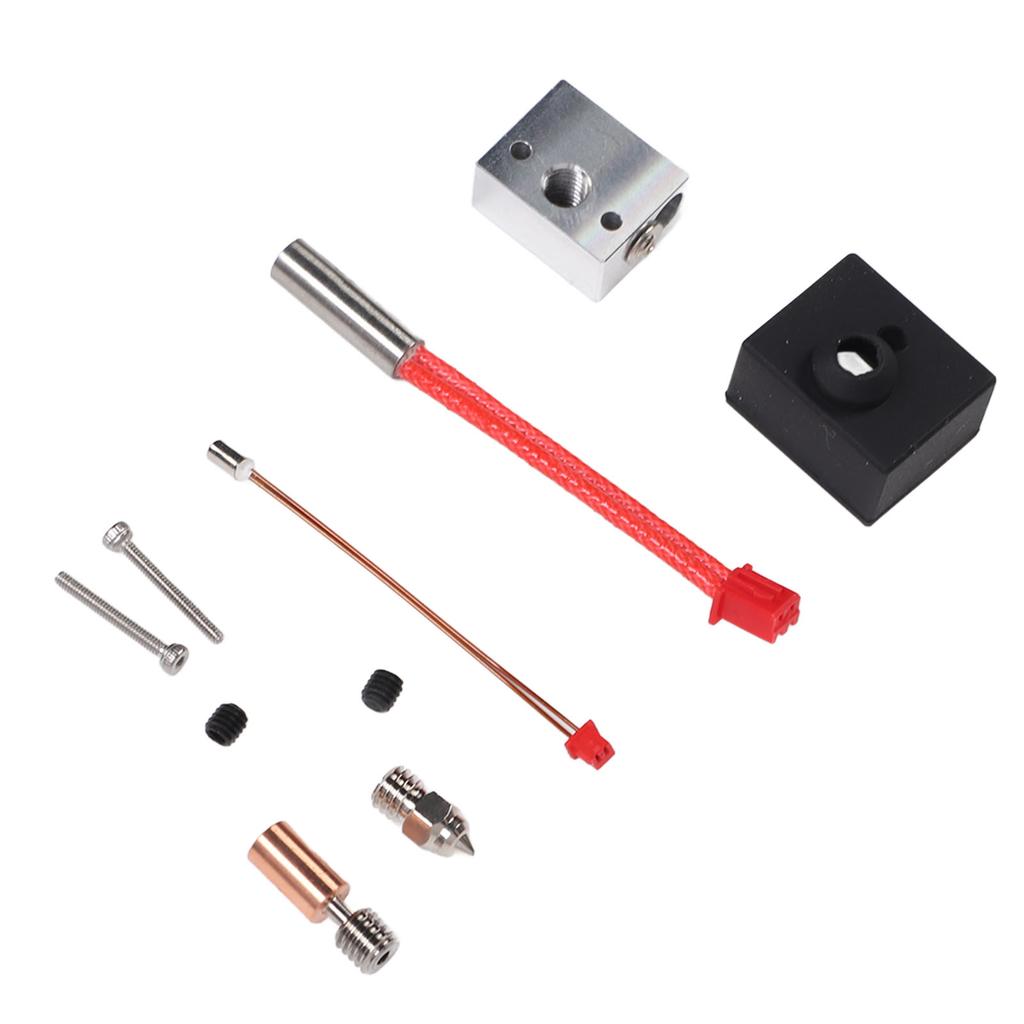 3D Printer Hotend Kit Hot End 300 Celsius  Nozzle Throat Heating Block 24V 40W Set for Ender 3 S1