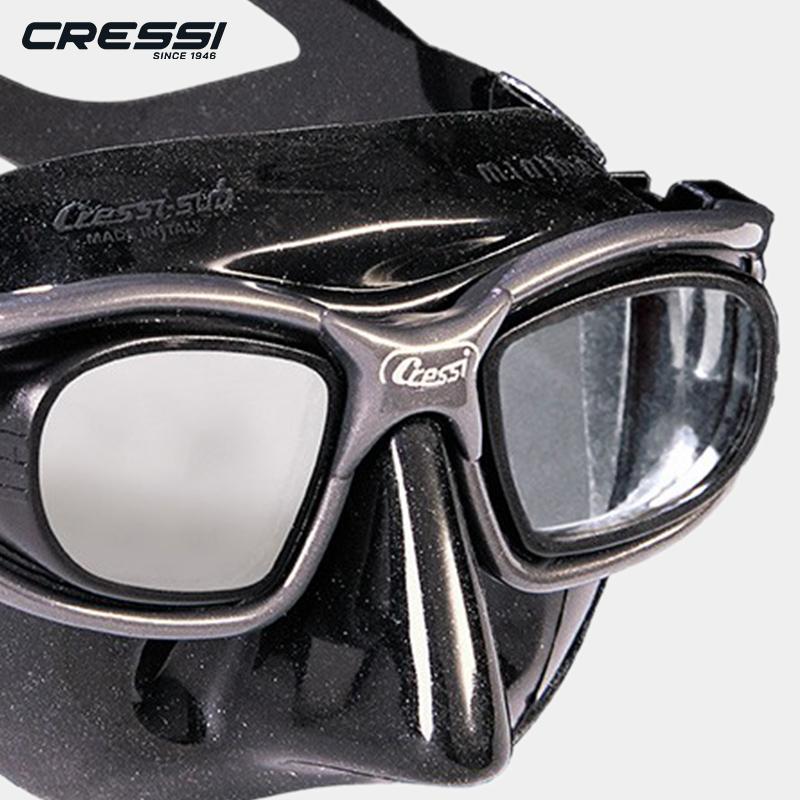 Маска для фридайвинга Cressi Minima - сверхмалый внутренний объем, идеальна для глубоководных погружений, профессиональные очки