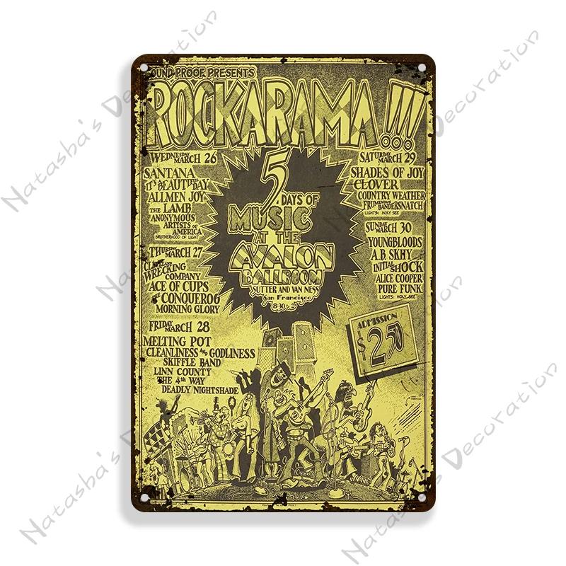 Rock Band Santana Decorative Plate Metal Poster Garage Club Metal Tin Sign Metal Plaque Wall Plate Man Cave Club Wall Decor