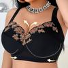 Sexy Embroidered Comfortable No-rim Bra To Reduce Breast Size for Big Breasted Fat Girls