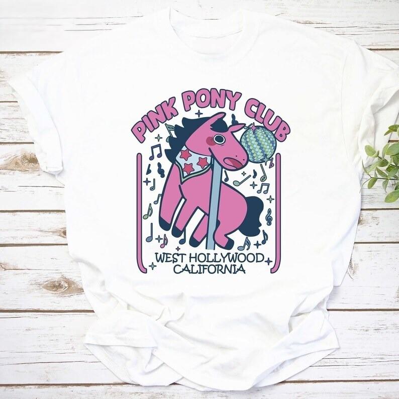 Pink Pony Club Shirt Cowgirl West Hollywood California T-Shirt