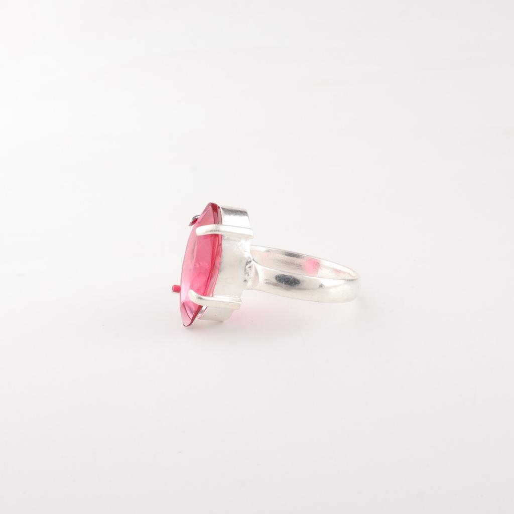 Pink Tourmaline Gemstone 925 Stamped Silver Handmade Jewelry Women Ring For Gift RR-65-1